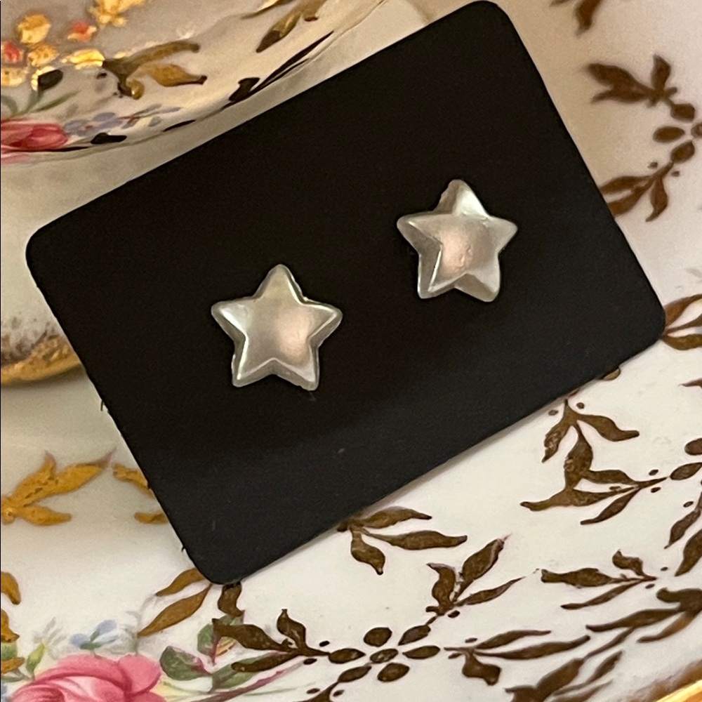 White Star Stud Earrings